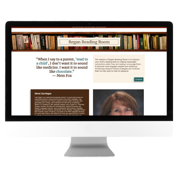 Image of the Regan Reading Room page I created